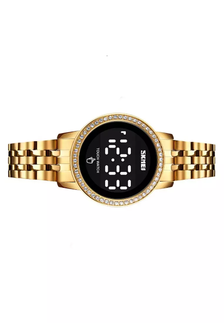 Jam Tangan Digital Wanita Waterproof LED Strap Tali Material Stainless Steel TR08 - ORIGINAL