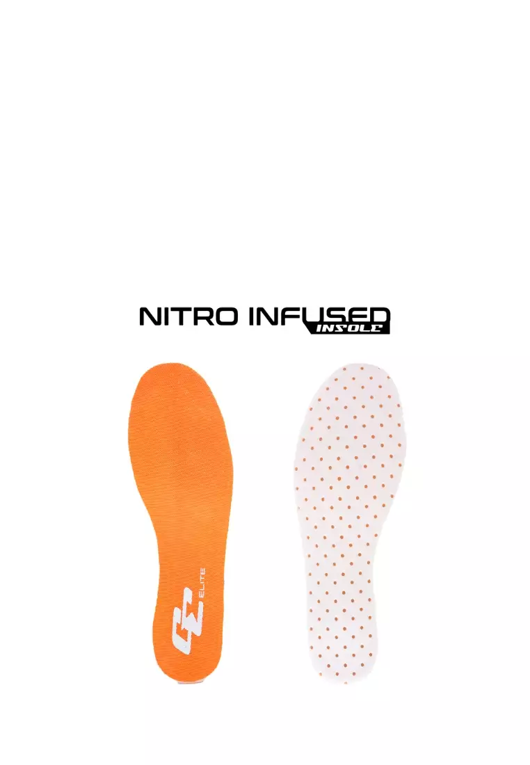 910 Nineten Geist Ekiden Elite X Sepatu Lari - Putih/Orange/Ungu