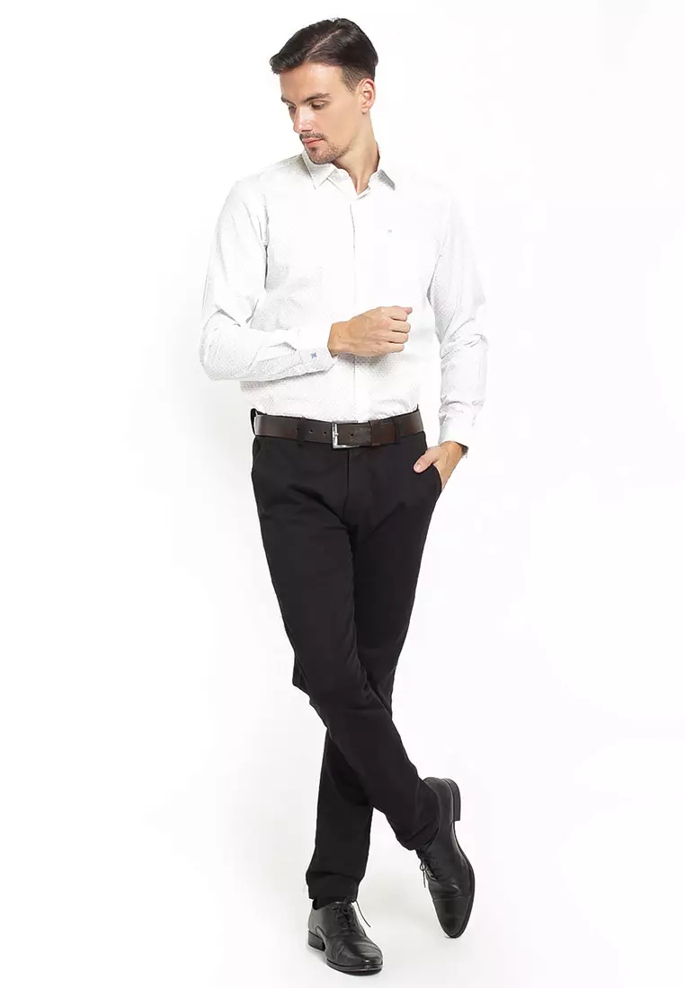 Johnwin - Kemeja Formal - Pria - LS - Reguler Fit - Putih - FSH.650.K373.680.C L/S