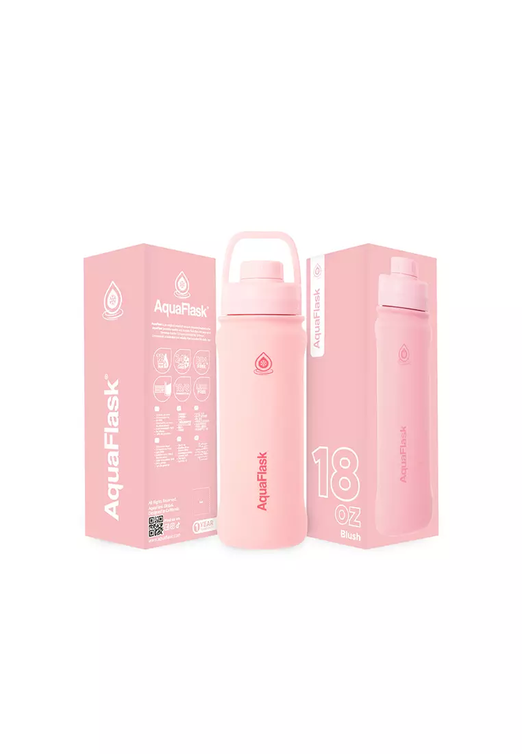 18oz Blush New Sports Lid Bottle Wide Mouth Vacuum Insulated Stainless Steel Drinking Water Bottle