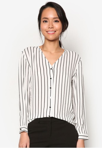 Collection Striped Long Sleeve Blouse