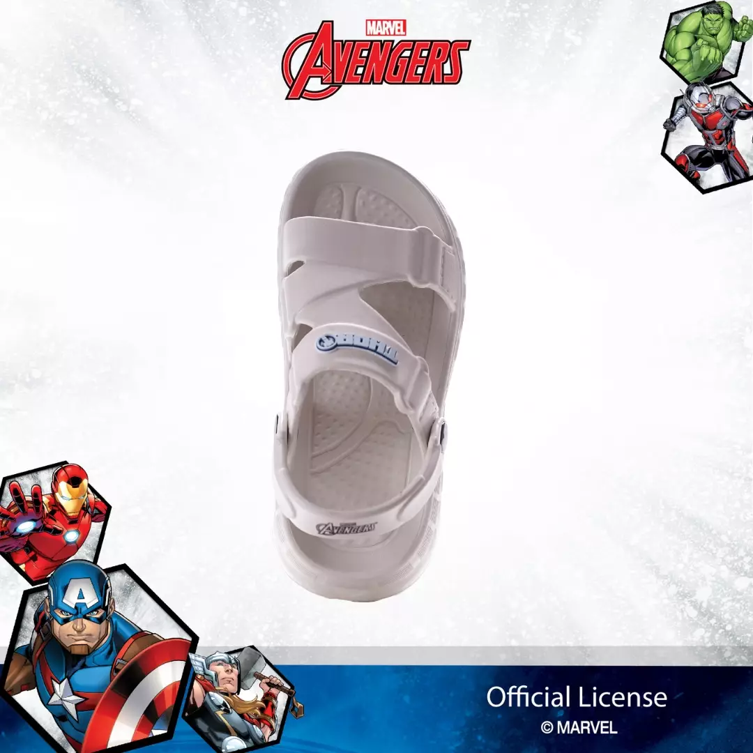AVENGERS - SANDAL LAKI ANAK TANGGUNG CH330086LT SELOP FULL KARET - ABU TERANG