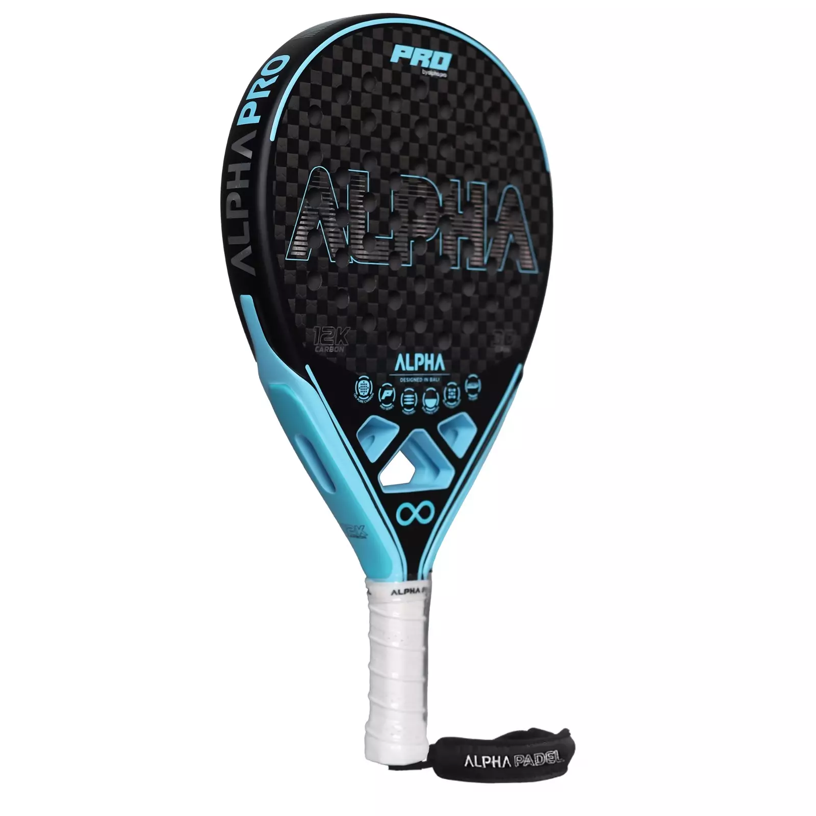 Raket Padel ALPHA Pro 350-380g Blue Black