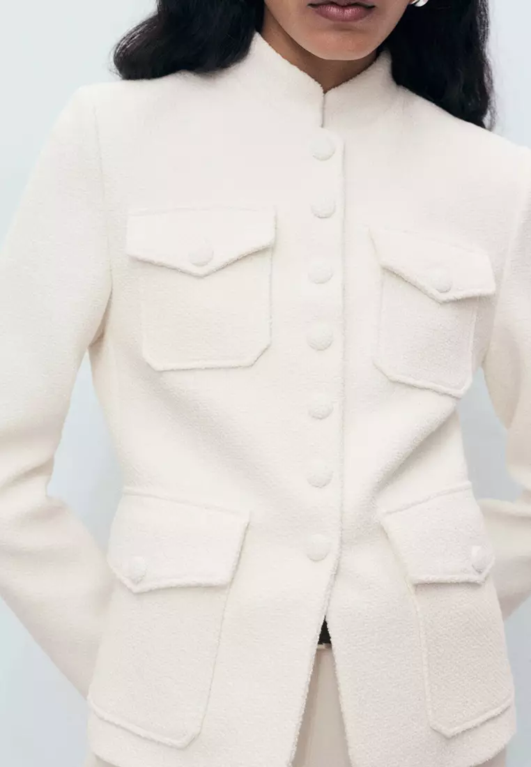 Bouclé Jacket with Pockets