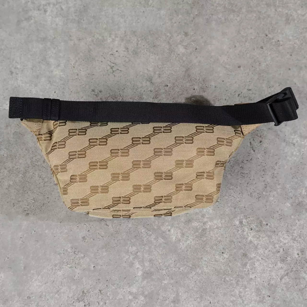 Tas BALENCIAGA BB MONOGRAM JACQUARD BROWN WAIST BAG 100% ORIGINAL