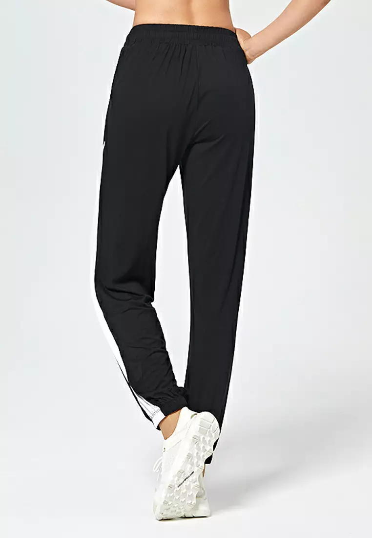 Side stripe dri fit black track pants online