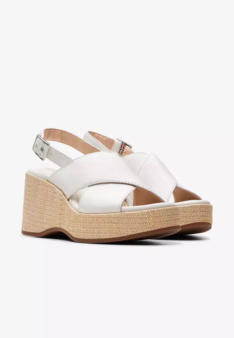 Manon Wish Wedge Sandals Off White