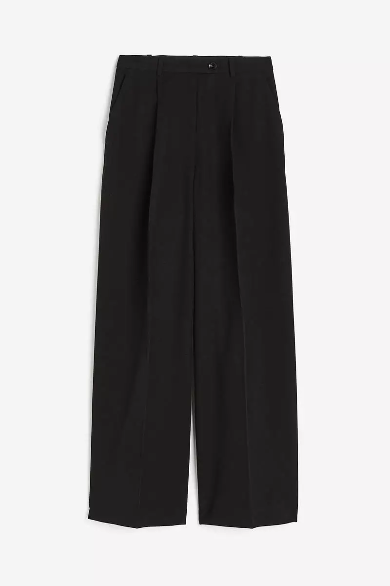 Buy H&M Wide twill trousers 2024 Online ZALORA Singapore