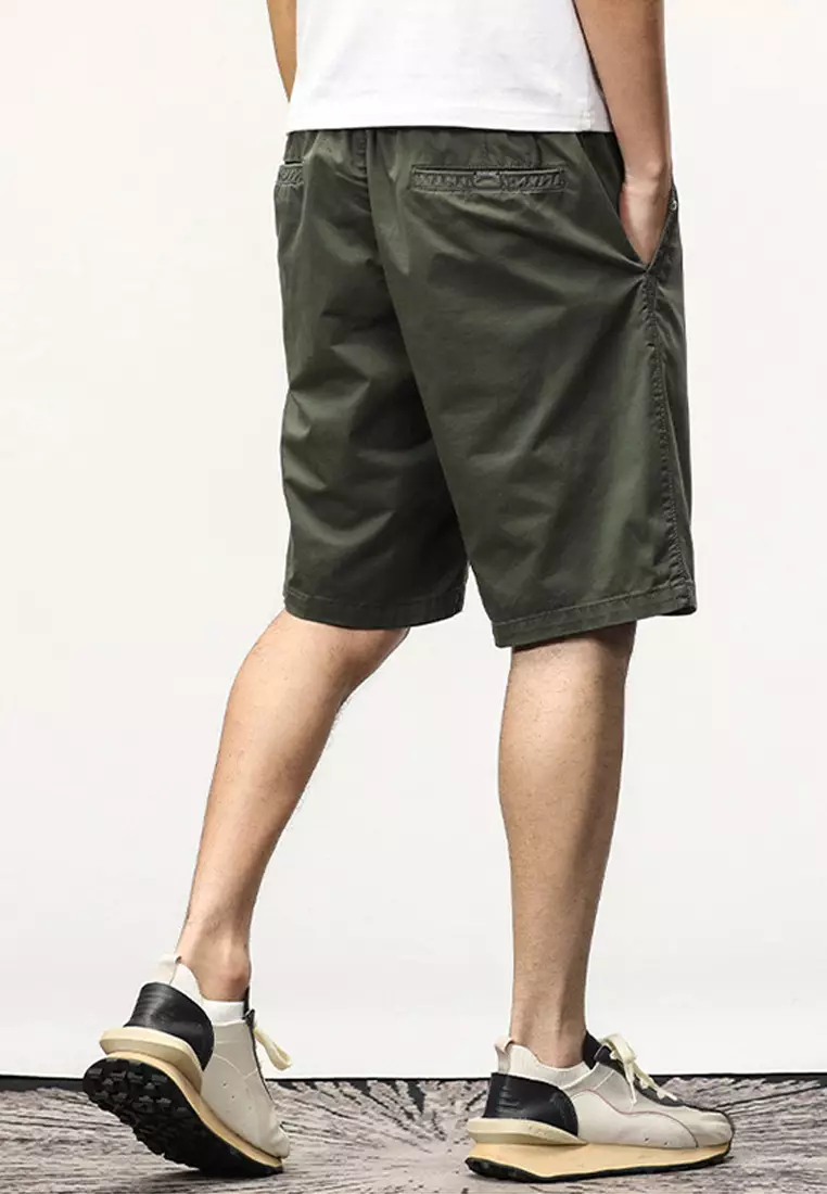 Relaxed Fit Cotton Cargo Shorts GJL070
