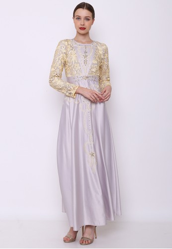 Jual Chamoniq Chamoniq Gamis Brokat Satin Original Zalora Indonesia