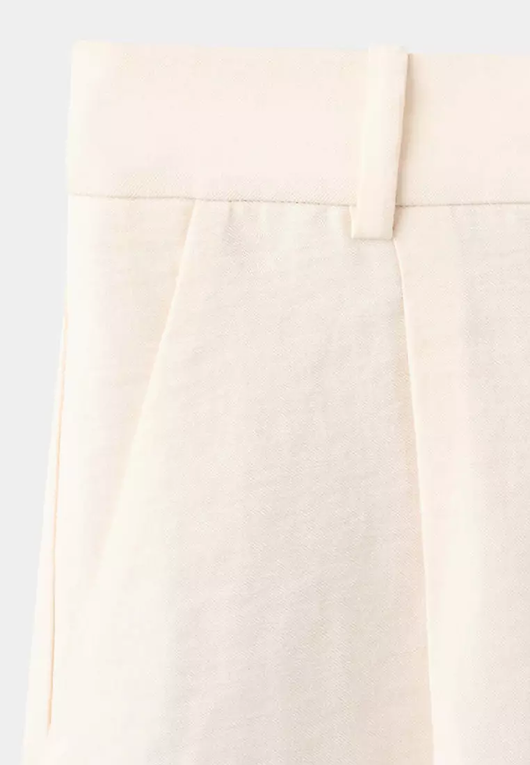 Straight-Fit High-Waist Bermuda Shorts