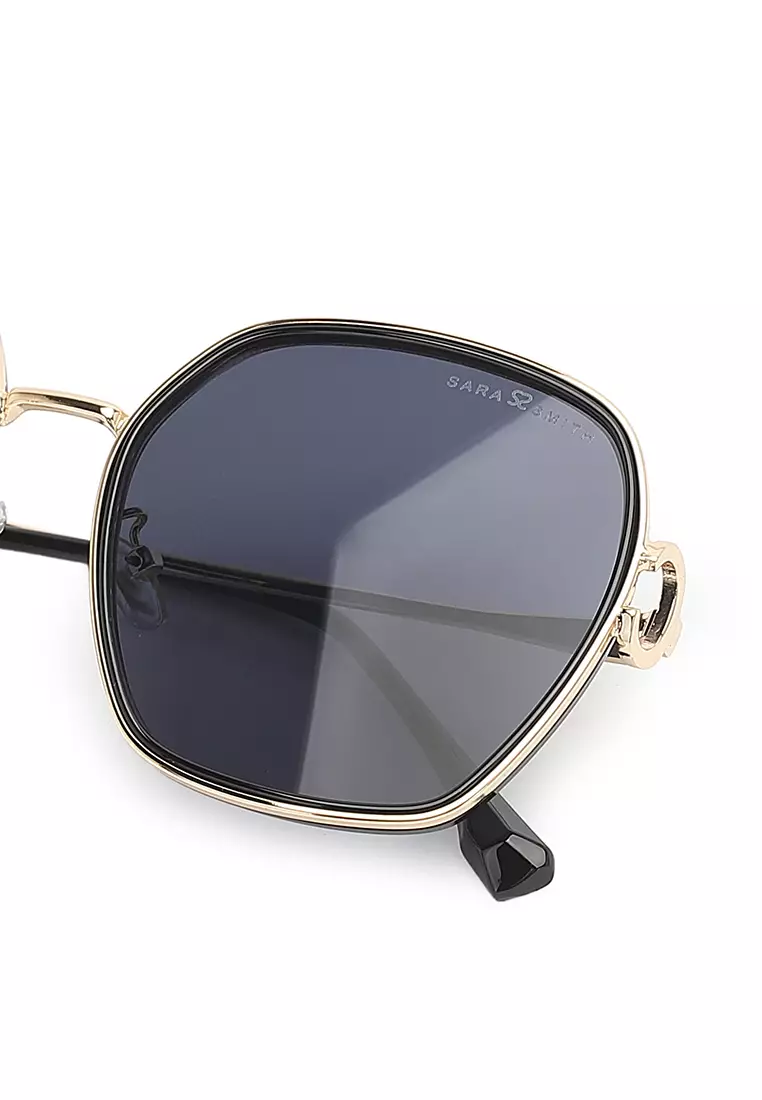 Unisex Fashion Sunglasses - Glossy Black / Grey