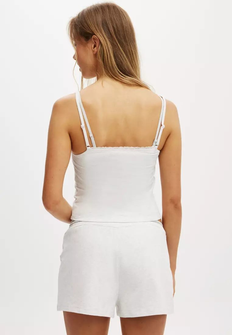 Peached Jersey Lace Cami Top