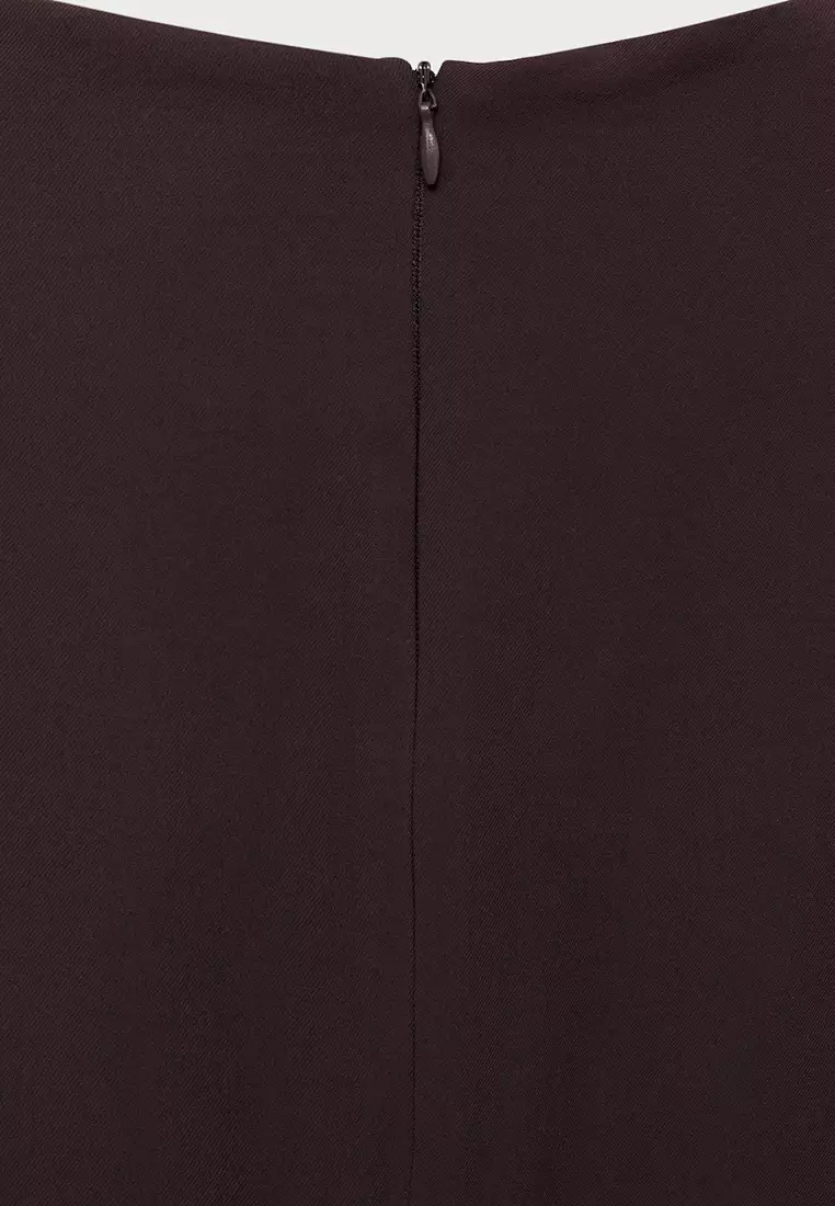 Short Dress With Draped Collar