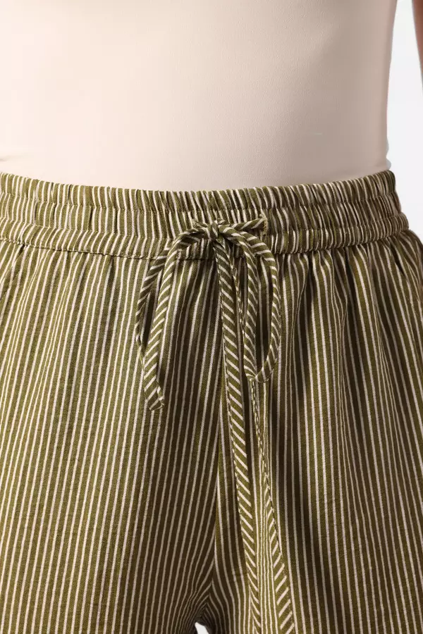 MINIMAL - Dora - Stripes Trouser - Olive Warna Olive