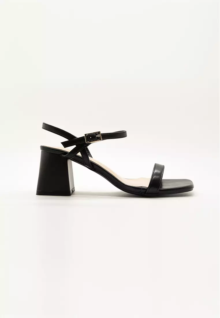 Buy BEBEBUTTERFLY BeryBerries Comfy Ankle Strap Black Block 2.5