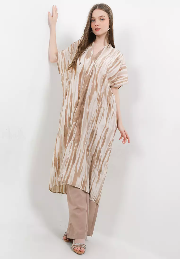 V Neck Printed Tunic