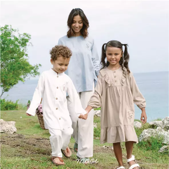 Mooi Rafa Koko Set Setelan Koko Anak Baju Koko Anak - Dusty Blue