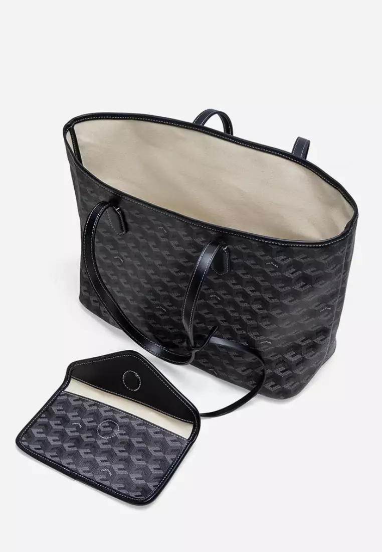 Russo Monogram Tote Bag Black