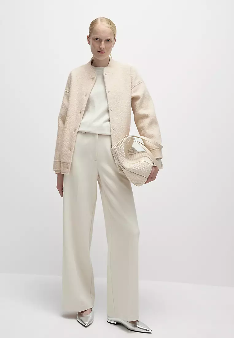 Textured Unlined Bomber Jacket