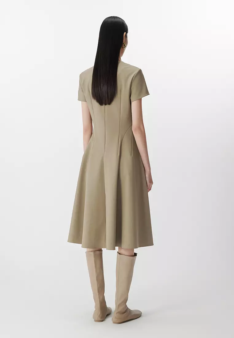S-Line short-sleeved dress