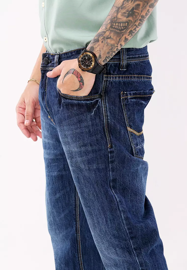 Denim Long Pants Slim Tapered