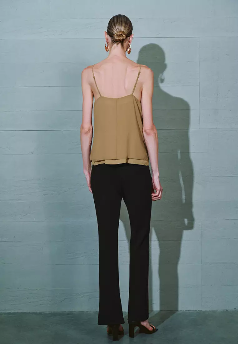 UR秋季新款女装时尚魅力氛围感水钻装饰吊带衫UWG240152