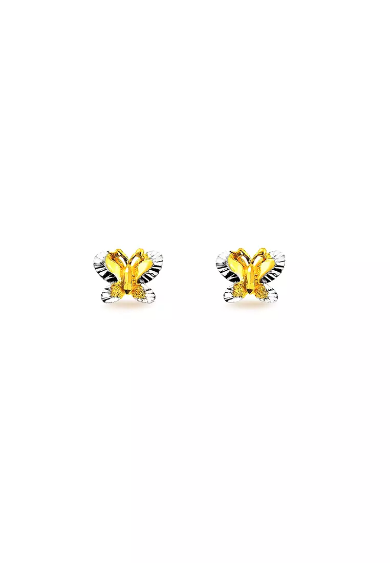 375/9K Gold Butterfly Earrings S194