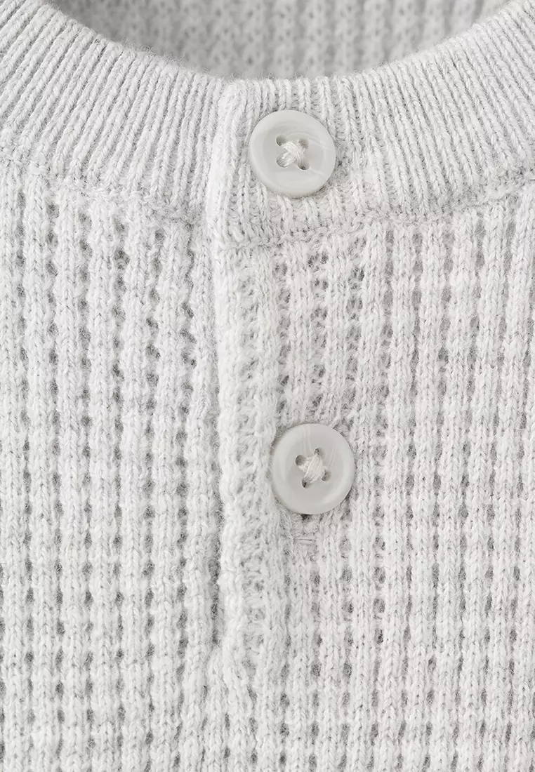 Buttons Detail Knit Sweater