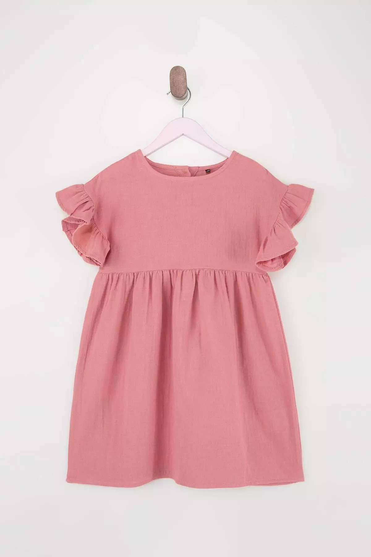 Gül Kurusu Girls' Muslin Short / Mini Plain Woven Holiday Dress Tkdss26El00005