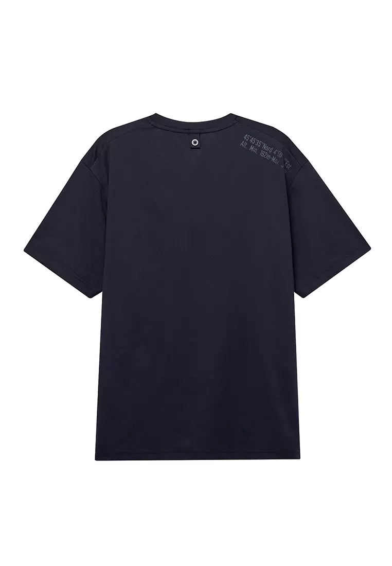 男裝 LOGO 亨利領口袋短袖T裇