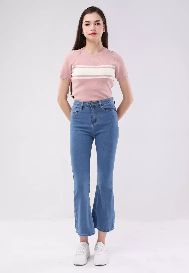 Denim Long Pants Flare Ladies