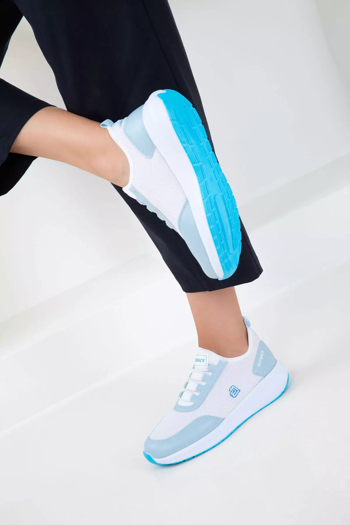 White-Blue Women's Sneaker 20779