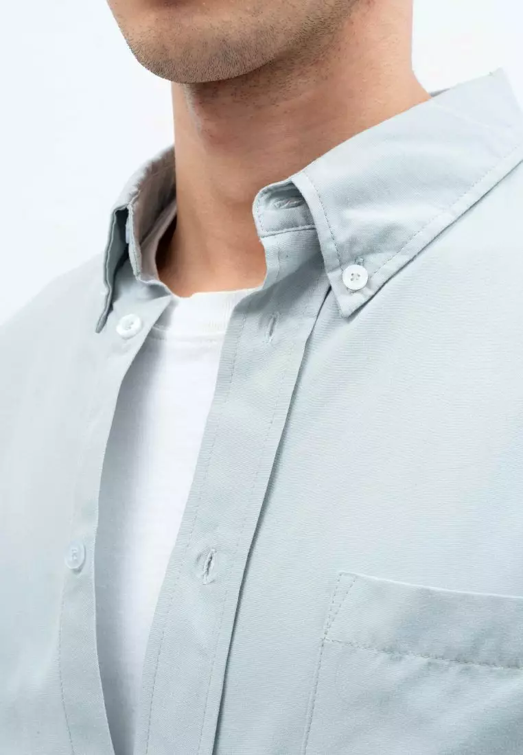 Houseofcuff Kemeja Oversize Jumbo Lengan Pendek Pria Unisex Mint