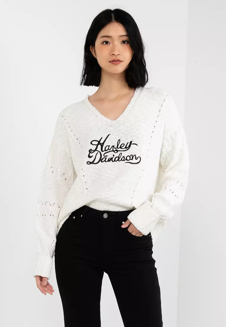 White harley davidson sweatshirt hotsell