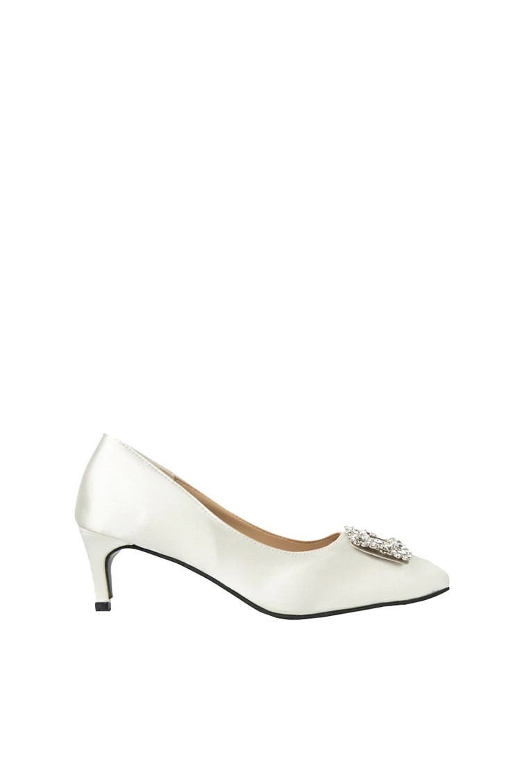 Joy Satin Rhinestone Heels