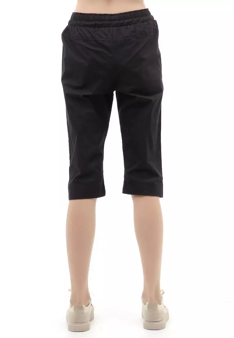 Madoc Short Pants Celana Pendek Kasual Wanita 3/4 Street Material Cotton ORGINAL - Black