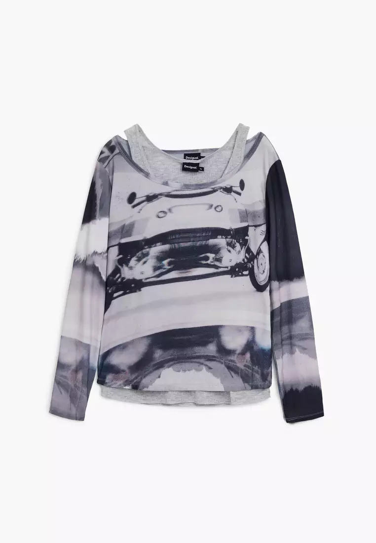 Desigual Woman Car print T-shirt.