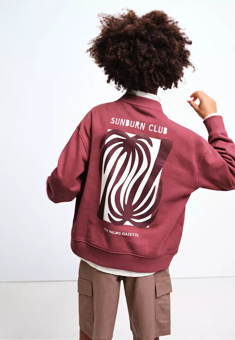 寬鬆印花棉質衛衣