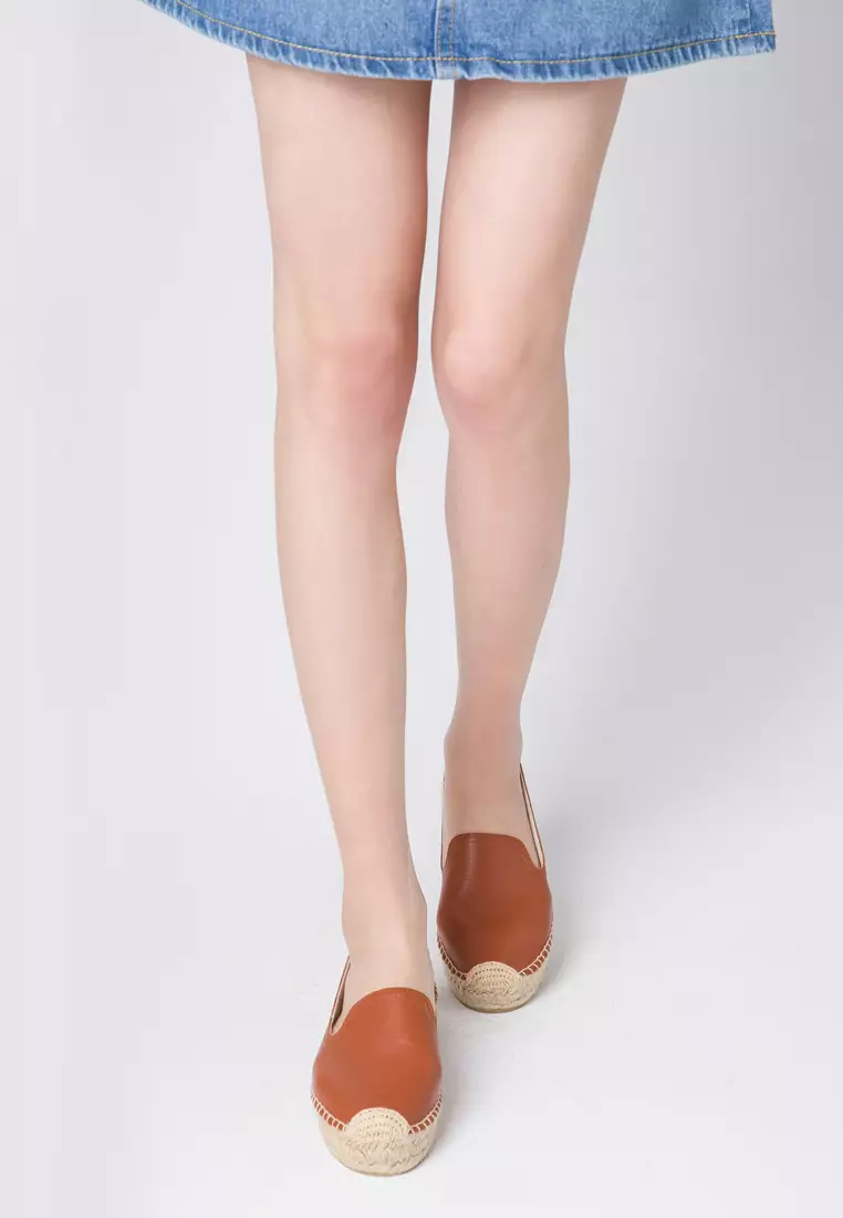 Platform Cow Leather Espadrilles HB7101