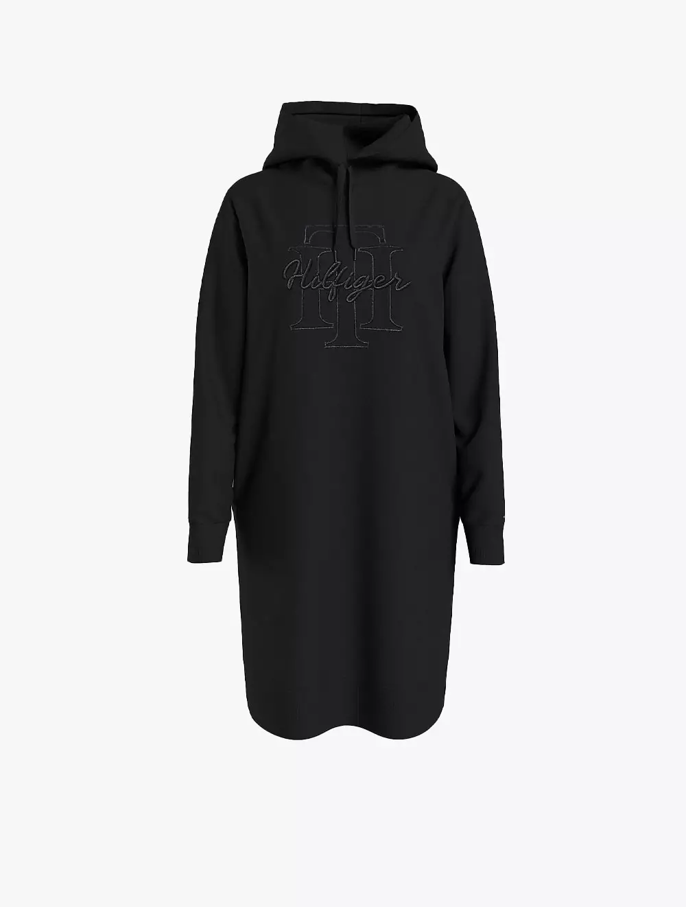 Tommy Hilfiger - SCRIPT LOGO HOODIE DRESS - Black - black