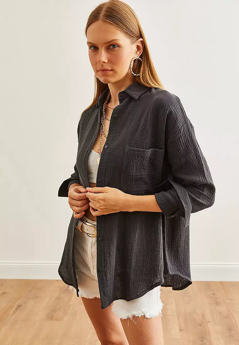 Oversize Basic Muslin Shirt