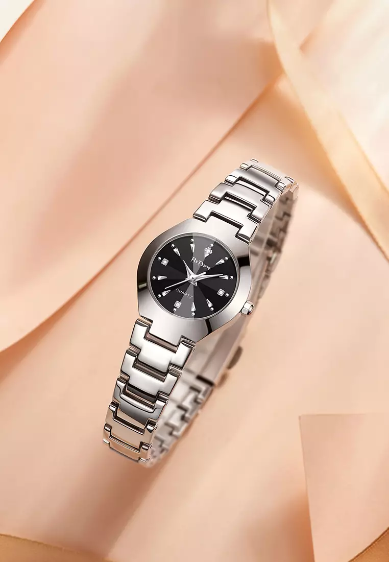 Jam Tangan Wanita Mewah Kasual Bisnis Jam Tangan Tali stainless steel Mode