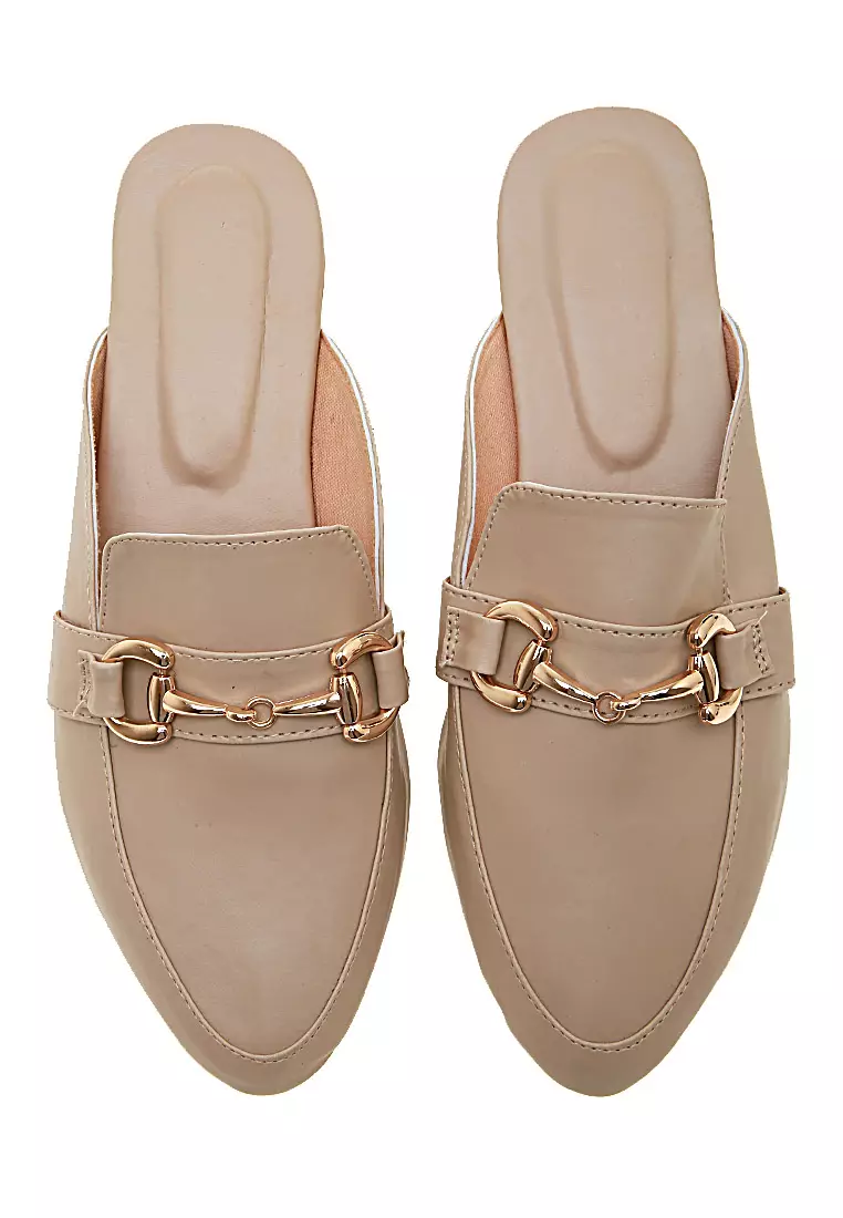 Itari Heels Slop Design Classic Sepatu Hak Wanita Quality Premium - Cream