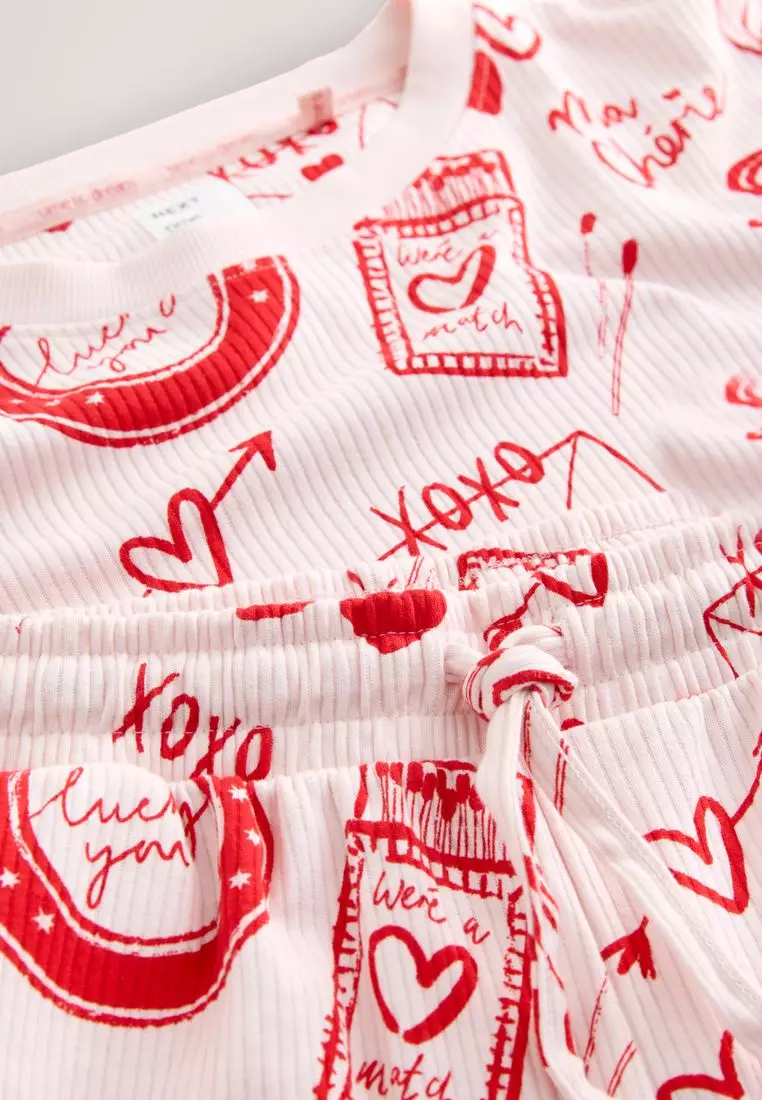 Ribbed Long Sleeve Pyjamas