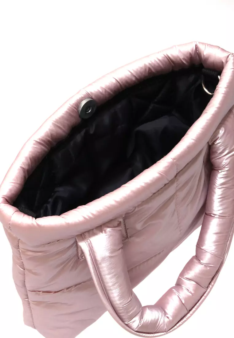 Angelina Pillow Puffy Bag Smooth Texture And High Quality - Rose Gold