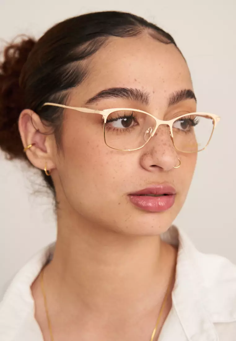 SS1941 (C3-Cream & Gold) Anti-Radiation Computer Eyeglasses for Women