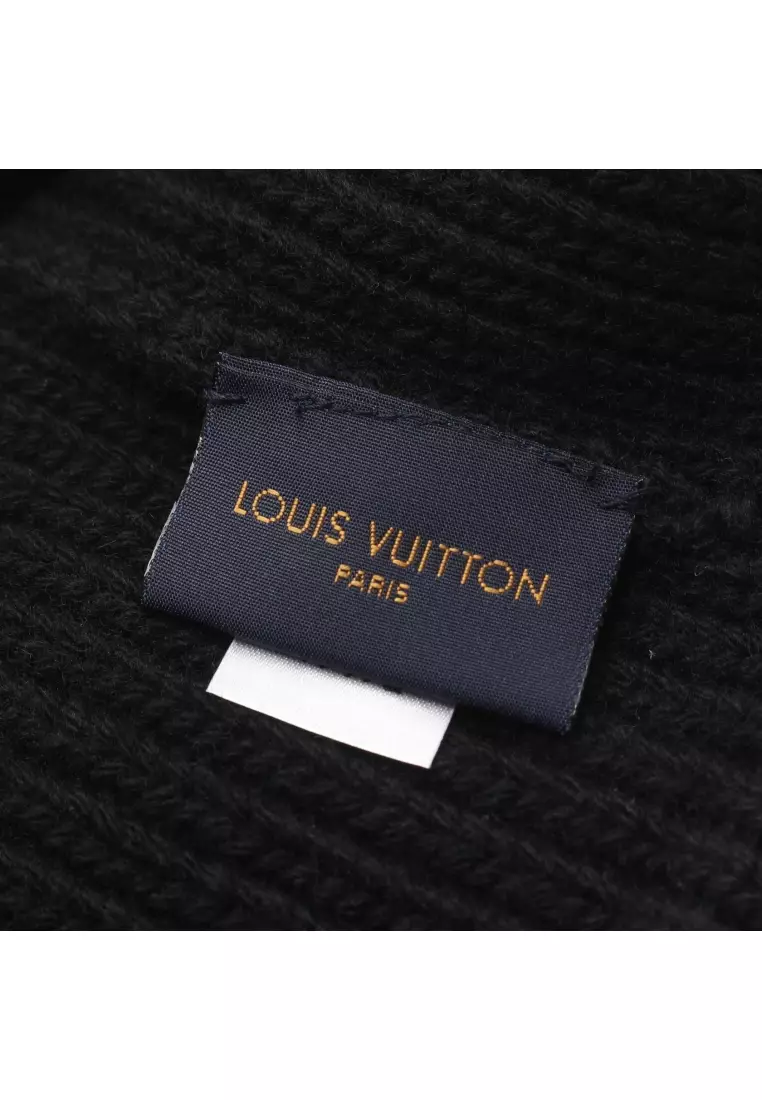 Pre-Loved Louis Vuitton Bonnet LV Beanie knit cap beanie wool black