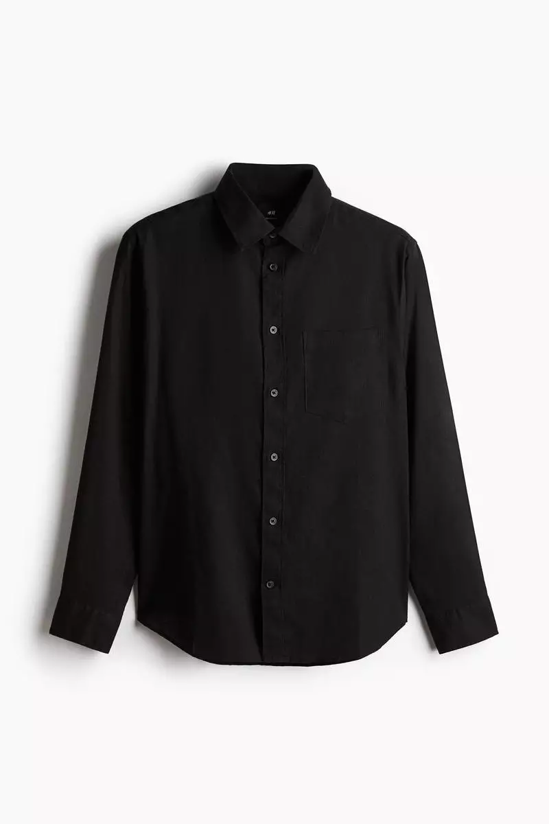Regular Fit Linen-blend shirt