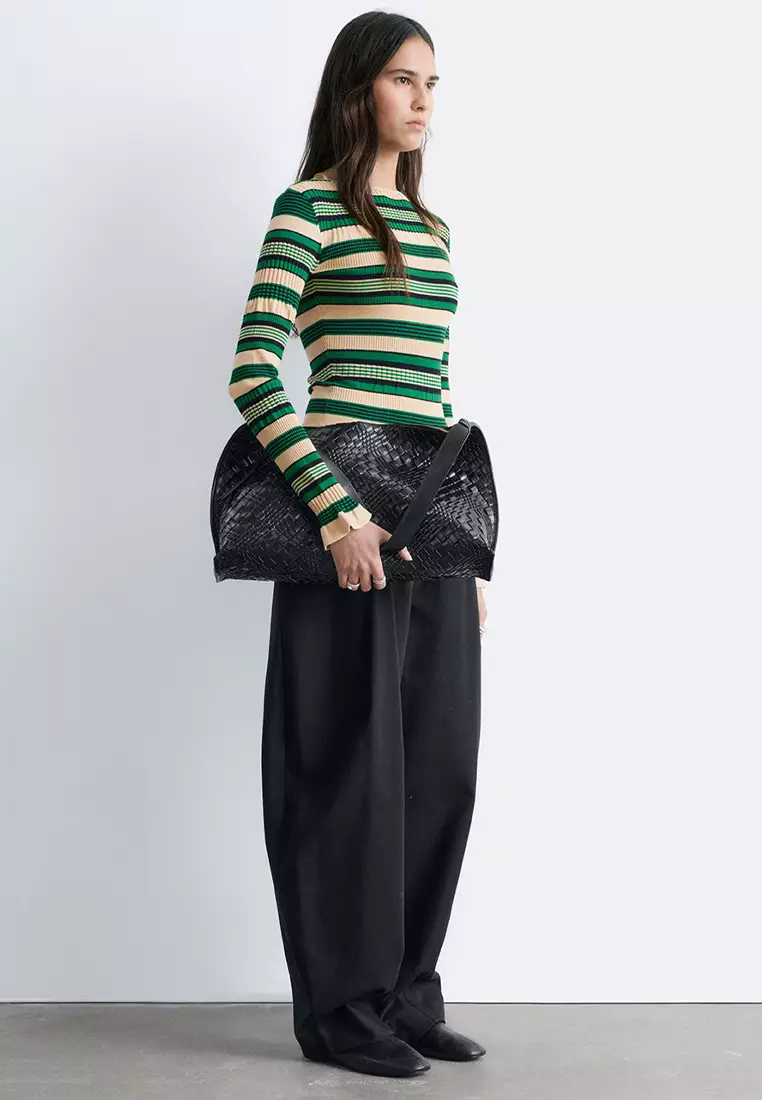 Long-Sleeve Ribbed Top